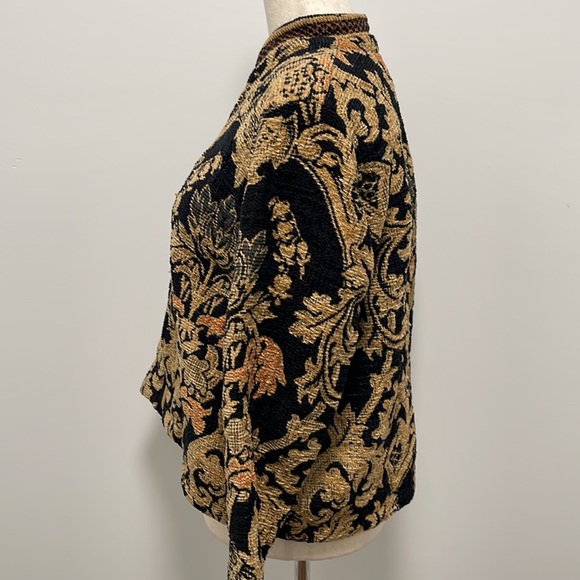 Vintage Sugar Street Weavers Jacket, Black/Tan, Medium - Picture 6 of 11